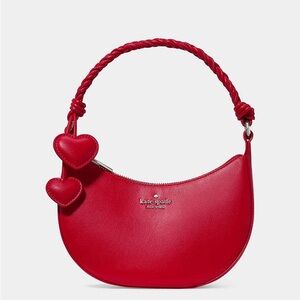 ♠️kate spade Nova Braided Strap Shoulder Bag, Cherry Rouge Red NWT